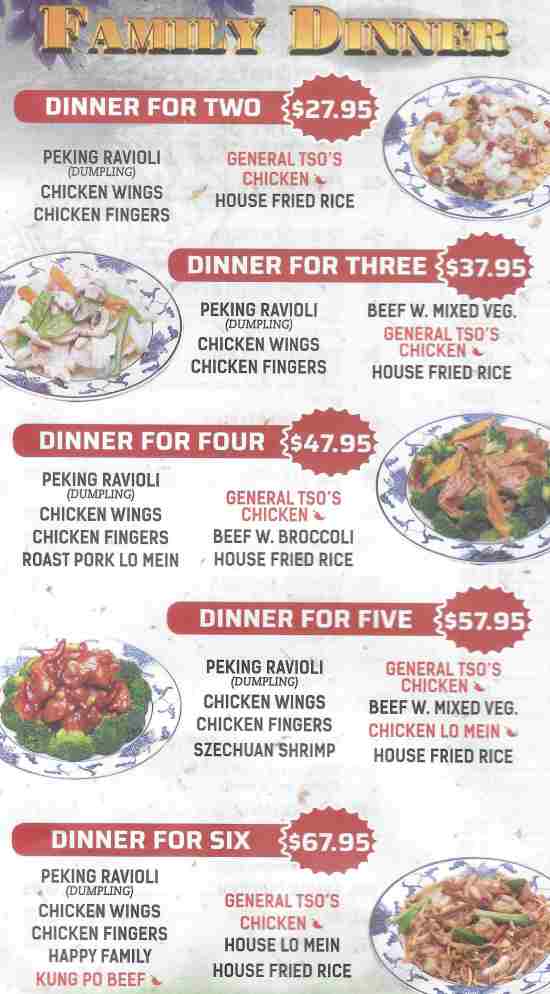 Page 6 of menu, Chopstick House II Colchester, VT